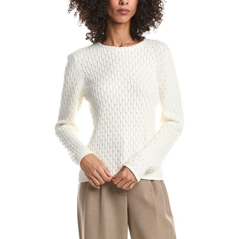 Theory Womens  Rib Cable Knit Cashmere Cardigan, Green